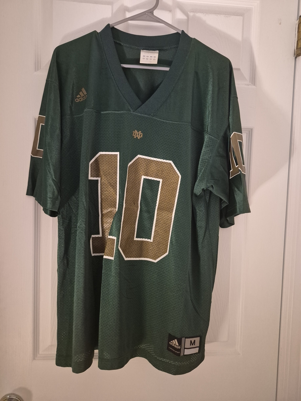 adidas Green & Gold Football Jersey with Number 10